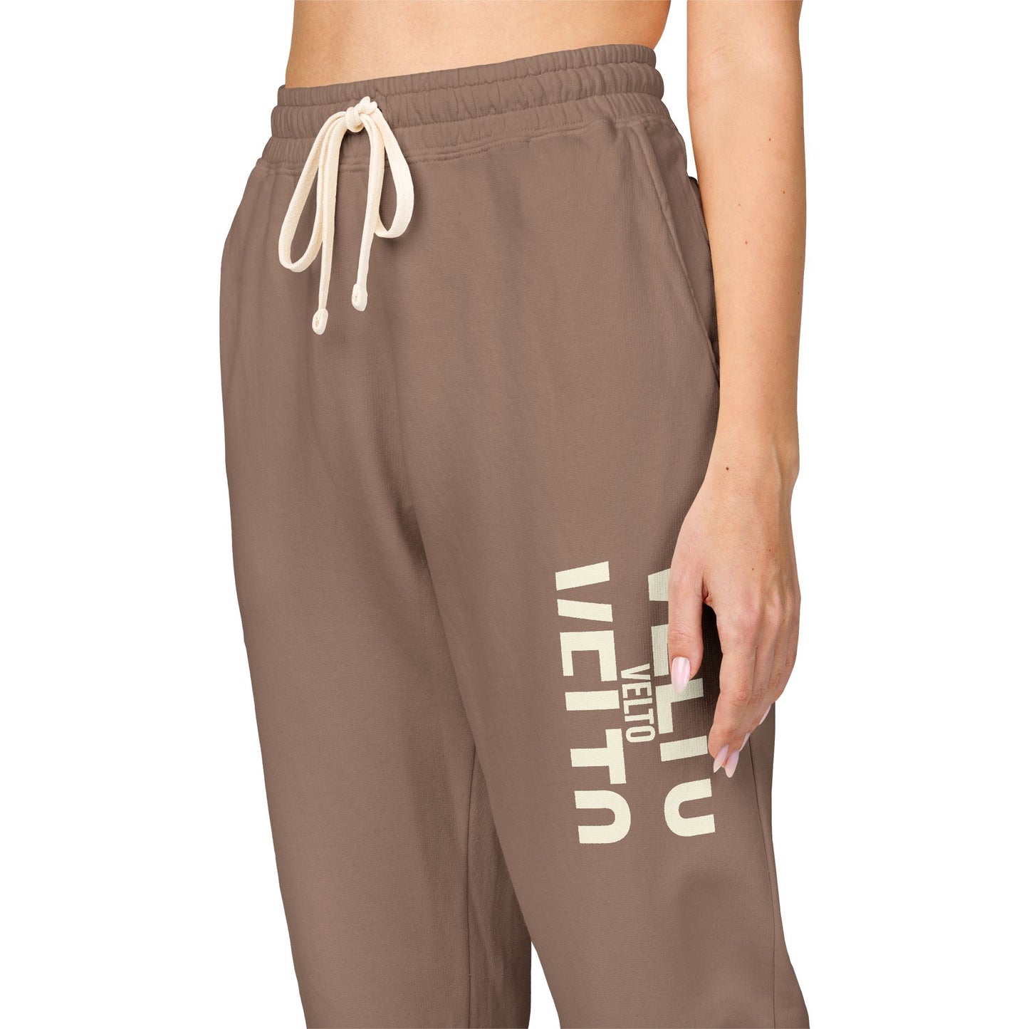 Garment-Dyed Fleece Sweatpants — "VELTO" Collection