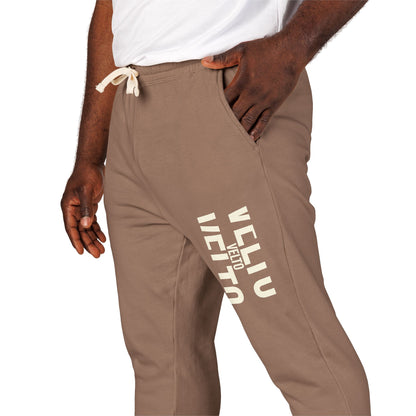 Garment-Dyed Fleece Sweatpants — "VELTO" Collection
