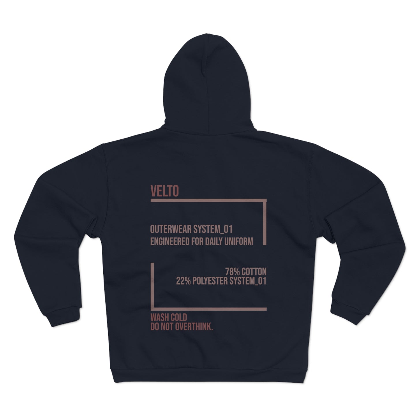 Velto Portrait Zip Hoodie — "OUTWEAR SYSTEM_01"