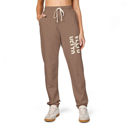 Garment-Dyed Fleece Sweatpants — "VELTO" Collection