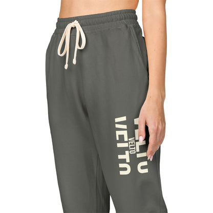 Garment-Dyed Fleece Sweatpants — "VELTO" Collection