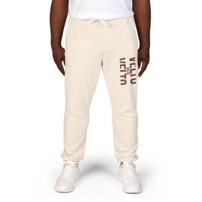 Garment-Dyed Fleece Sweatpants — "VELTO" Collection