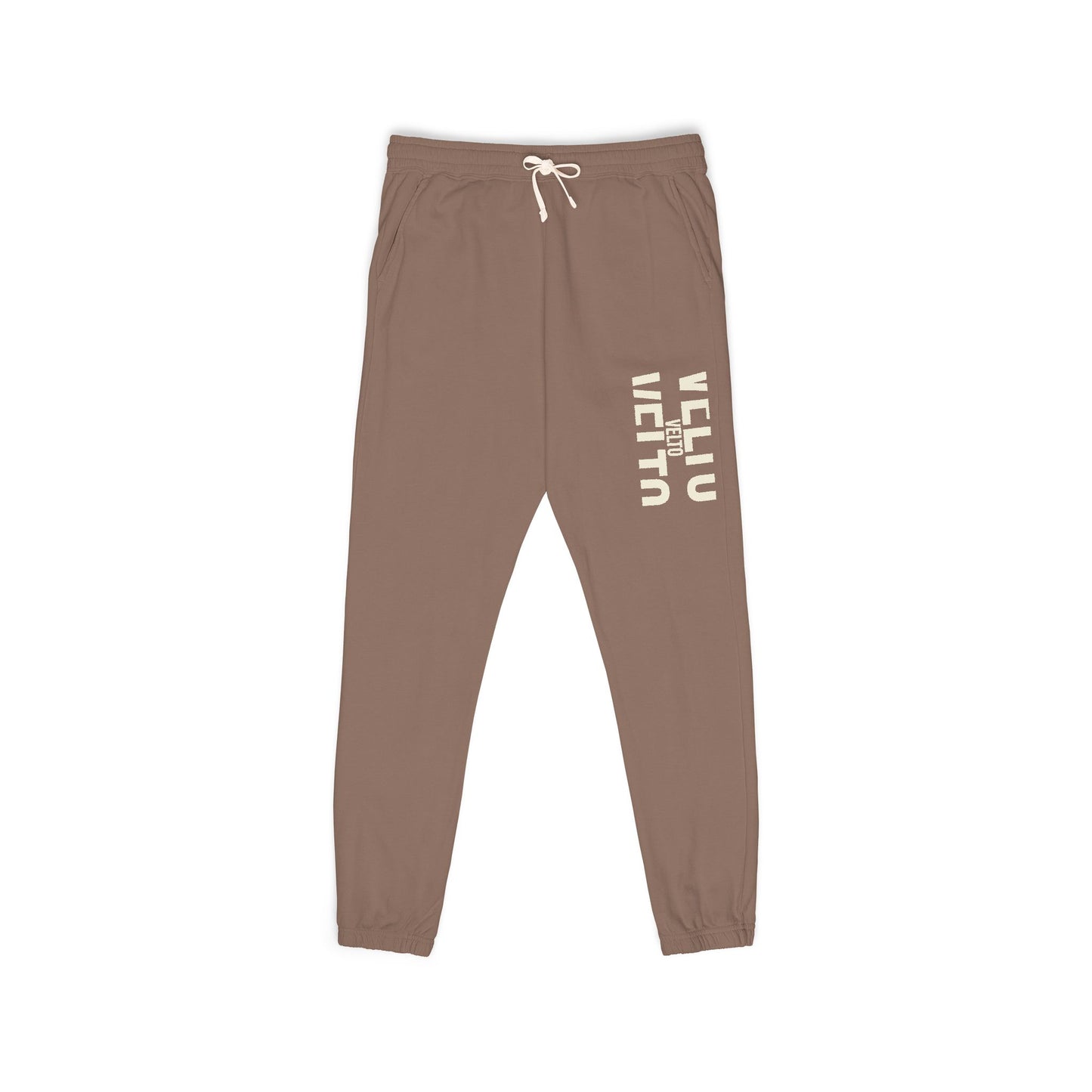 Garment-Dyed Fleece Sweatpants — "VELTO" Collection