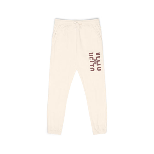Garment-Dyed Fleece Sweatpants — "VELTO" Collection