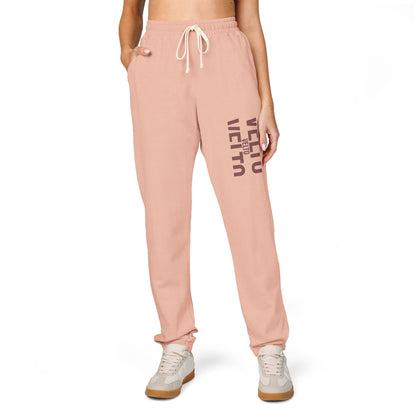 Garment-Dyed Fleece Sweatpants — "VELTO" Collection