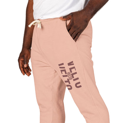 Garment-Dyed Fleece Sweatpants — "VELTO" Collection