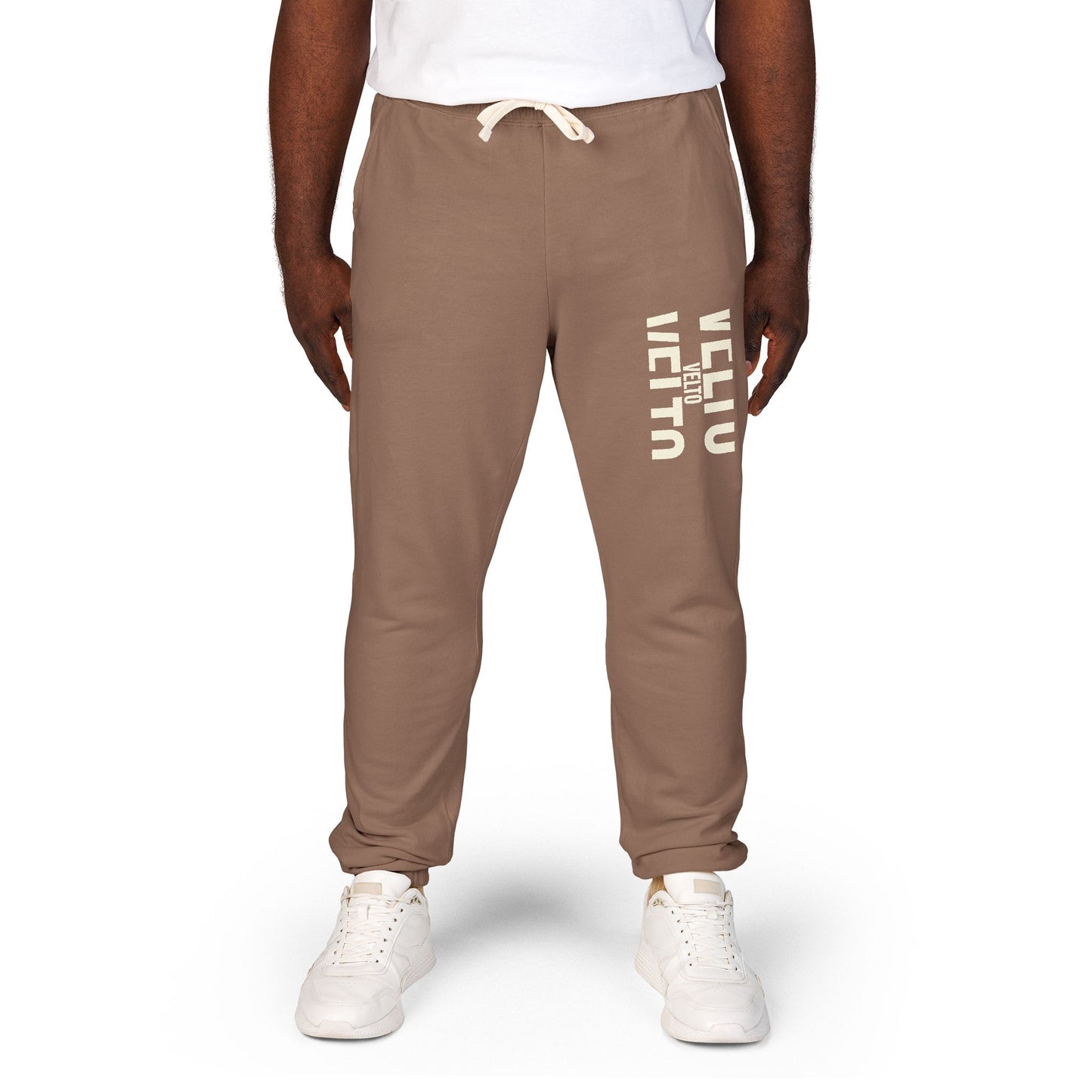 Garment-Dyed Fleece Sweatpants — "VELTO" Collection