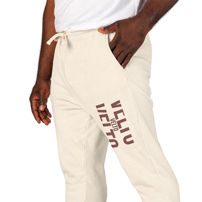 Garment-Dyed Fleece Sweatpants — "VELTO" Collection