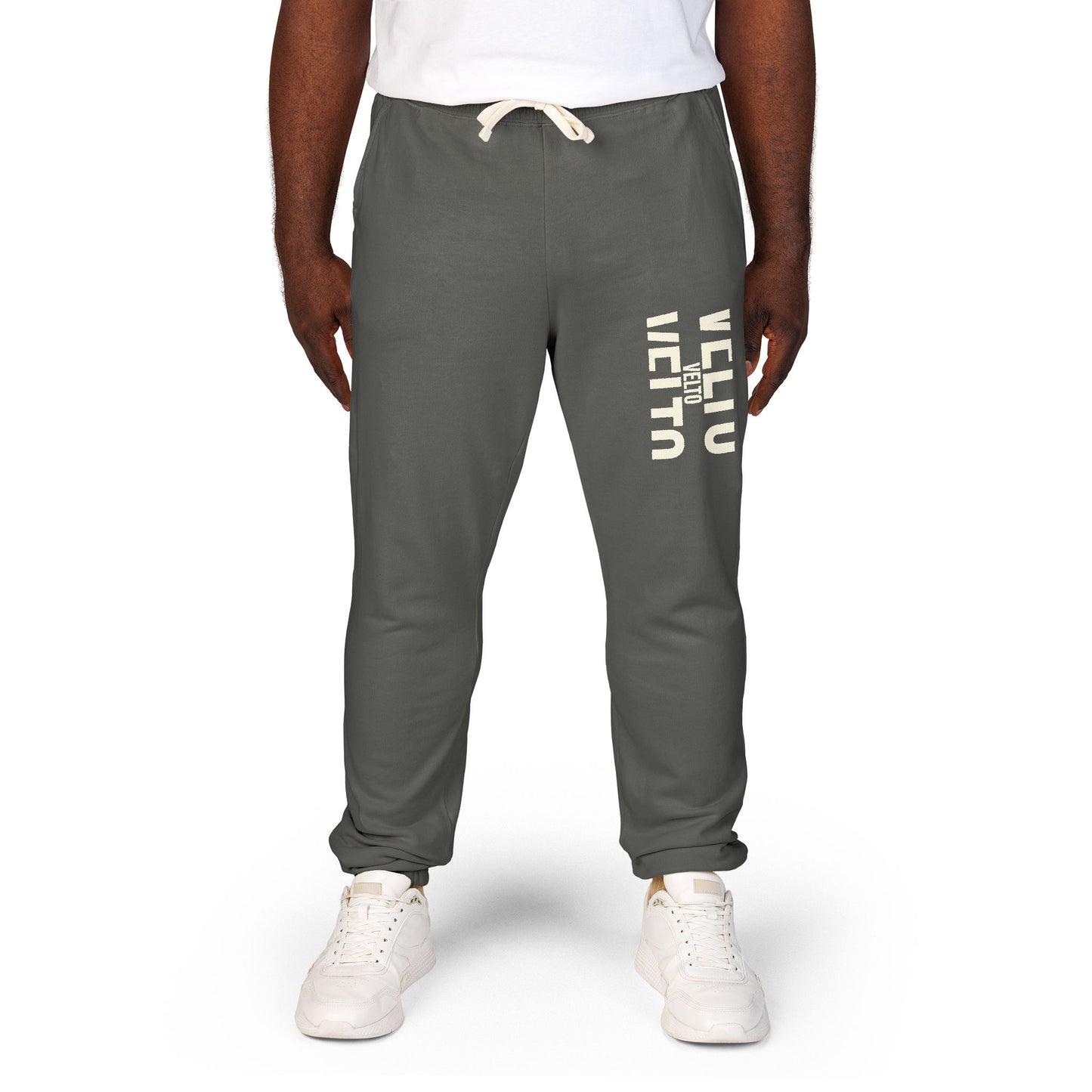 Garment-Dyed Fleece Sweatpants — "VELTO" Collection