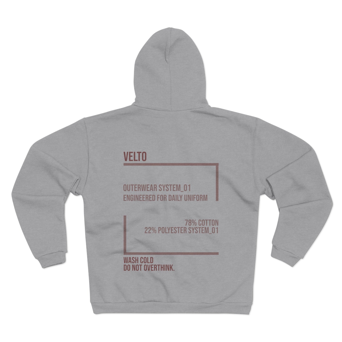 Velto Portrait Zip Hoodie — "OUTWEAR SYSTEM_01"